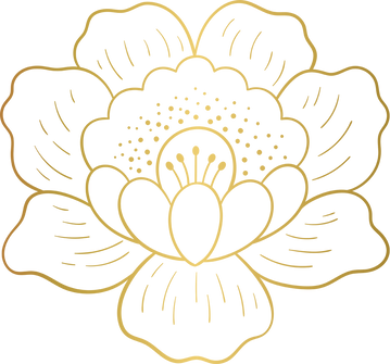 Elegant Metallic Flower Outline